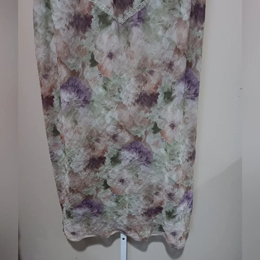K Woman Women's (Size 24W) Green/Purple Floral Two-Piece Dress Set (NWT) - Picture 4 of 16